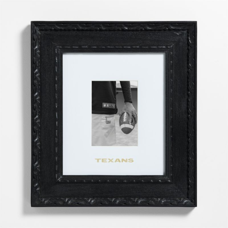 NFL Philadelphia Eagles Edinburgh Black Wood 4x6 Wall Picture Frame with 2 Mats 5x7 and 4x6 - image 1 of 2