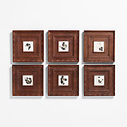 Edinburgh Walnut Wall Frame, Set of 6