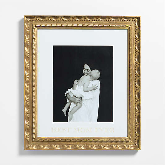 Edinburgh Gilded Gold Resin 11x14 Wall Picture Frame with 2 Interchangeable Mats