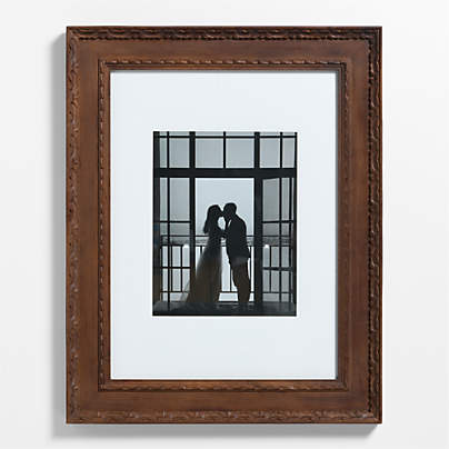 Edinburgh Walnut Wood 11x14 Wall Picture Frame with Interchangeable Mats