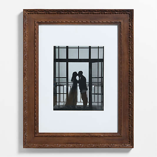 Edinburgh Walnut Wood 11x14 Wall Picture Frame with Interchangeable Mats