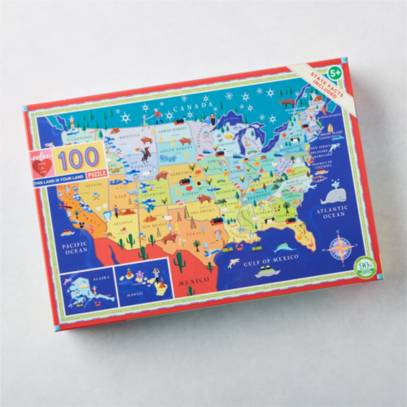 Eeboo This Land Is Your Land Usa Puzzle Reviews Crate And Barrel