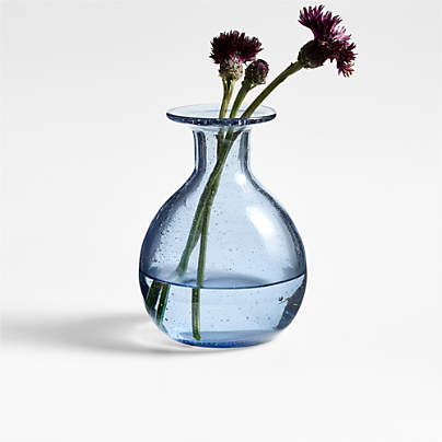 Eider Light Blue Glass Bud Vase 5"