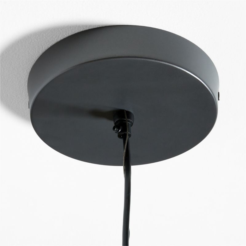 Elara Black Circular Metal Pendant Light