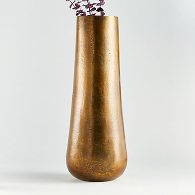 View Element Metal Antiqued Brass Vase details