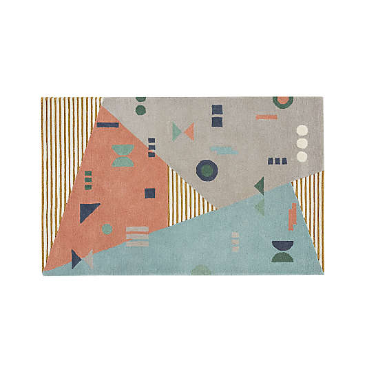 Elements Abstract Geometric Kids Rug 8x10