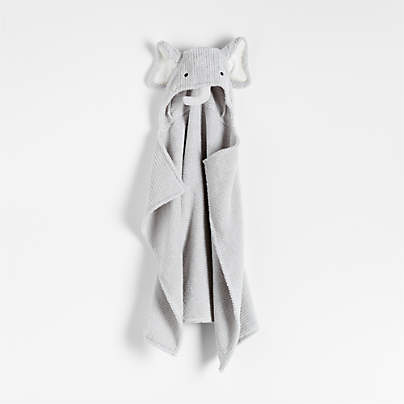 Elephant Organic Hooded Baby Towel