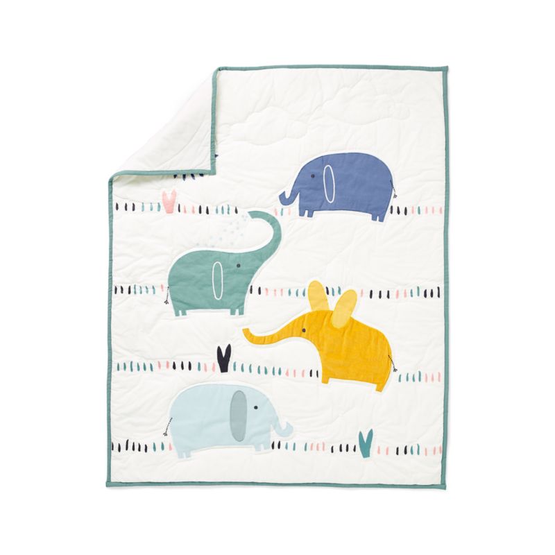 Elephant Baby Crib Quilt - image 4 of 7