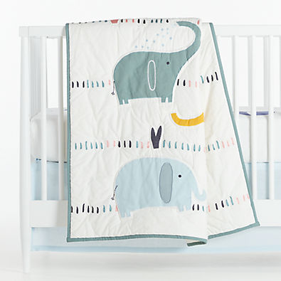View Elephant Baby Crib Quilt details