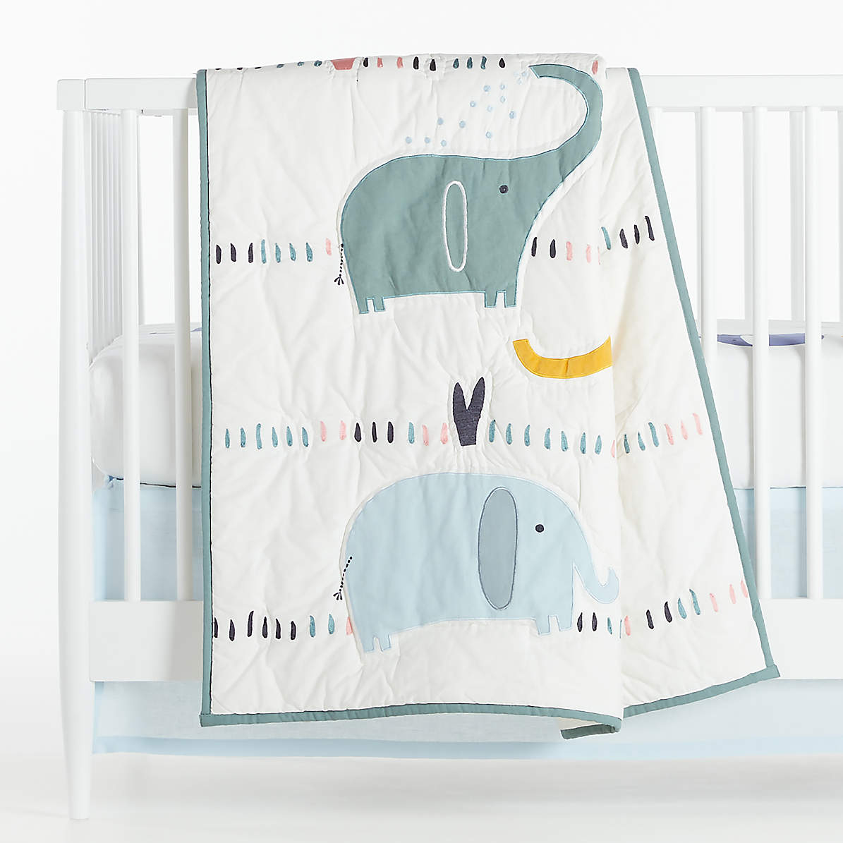 elephant crib quilt