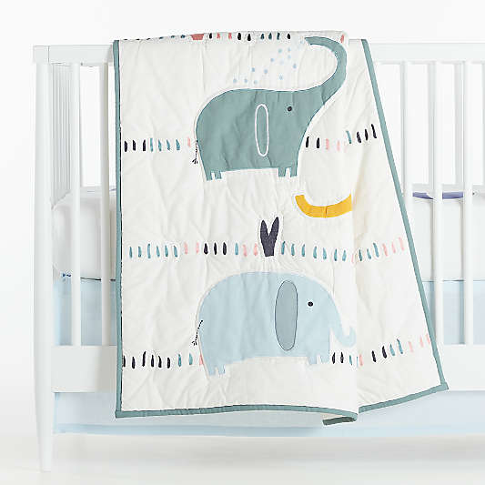 Elephant Baby Crib Quilt