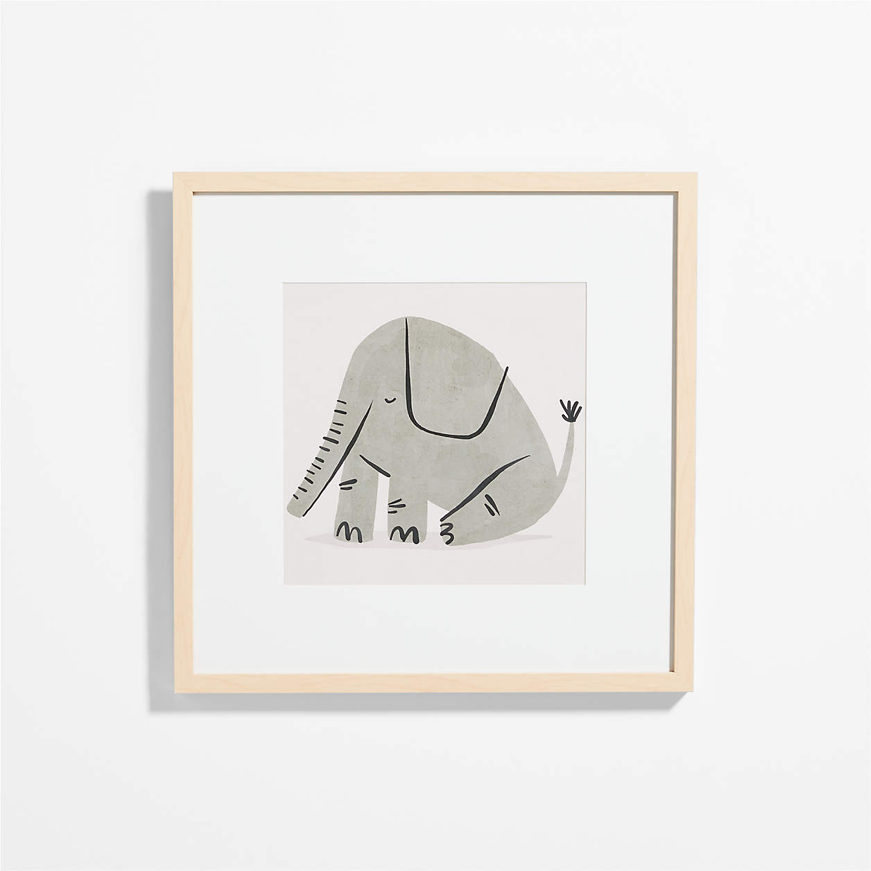 Elephant Framed Wall Art Print Crate & Kids