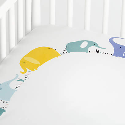 elephant fitted crib sheet
