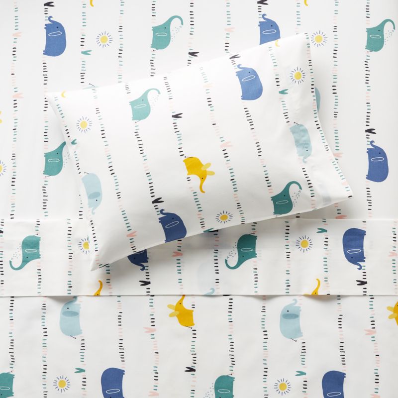 Organic Elephant Toddler Sheet Set - image 0 of 4