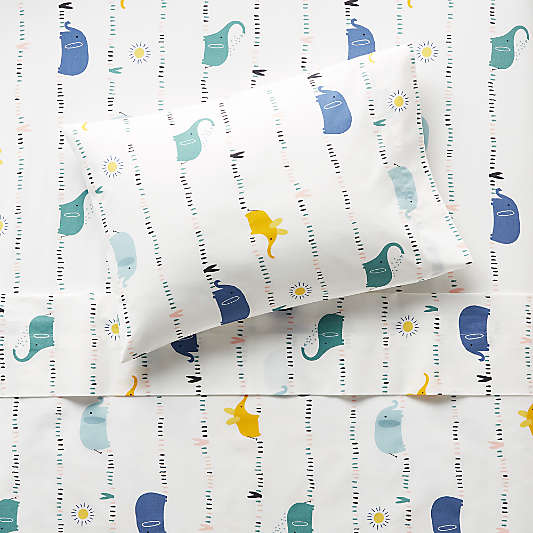 Organic Elephant Toddler Sheet Set