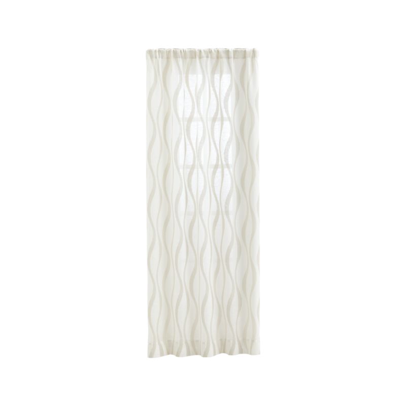 Elester Ivory Sheer Curtain Panel 50, Sheer Curtain Panels With Designs
