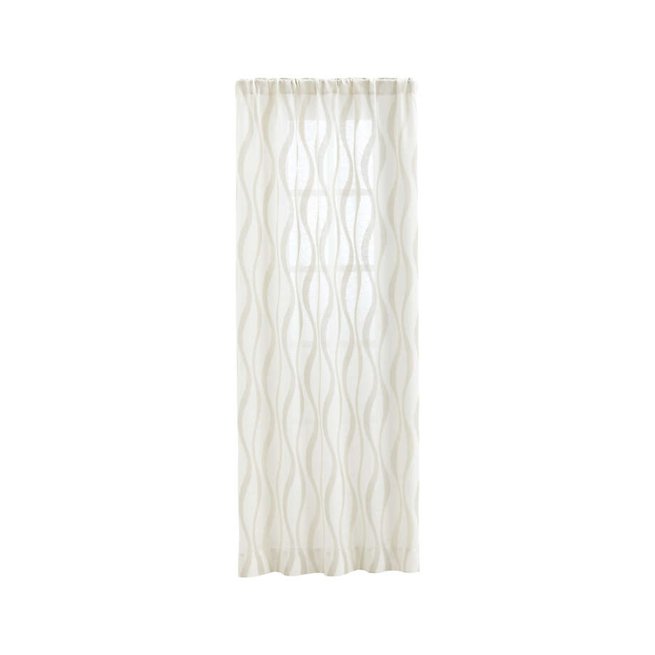 Elester Ivory Sheer Curtain Panel 50"x108" + Reviews Crate & Barrel