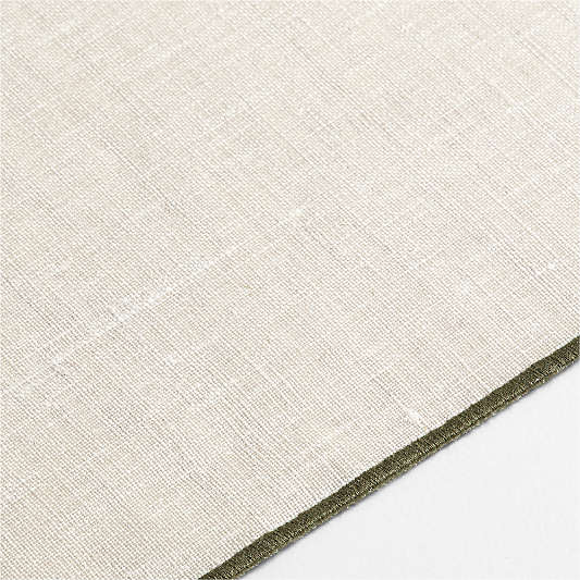 Elevated Linen Easy Care Desert Green Placemat