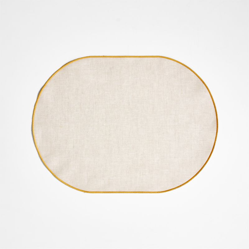 Elevated Linen Easy Care Yellow Placemat - image 0 of 2