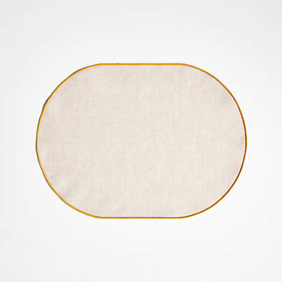 Elevated Linen Easy Care Yellow Placemat