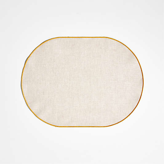 Elevated Linen Easy Care Yellow Placemat