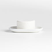 Eli White Ceramic Square Tissue Box Cover