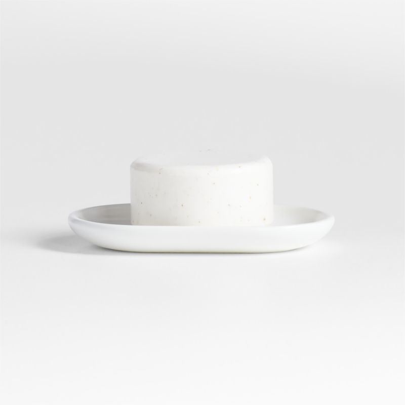 Eli White Ceramic Square Tissue Box Cover