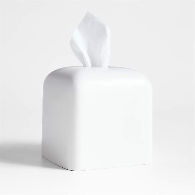 Tissue Box Cover Sml-White