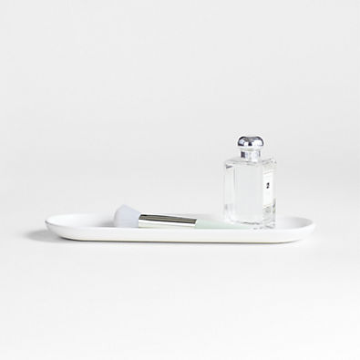 View Eli White Ceramic Vanity Tray details