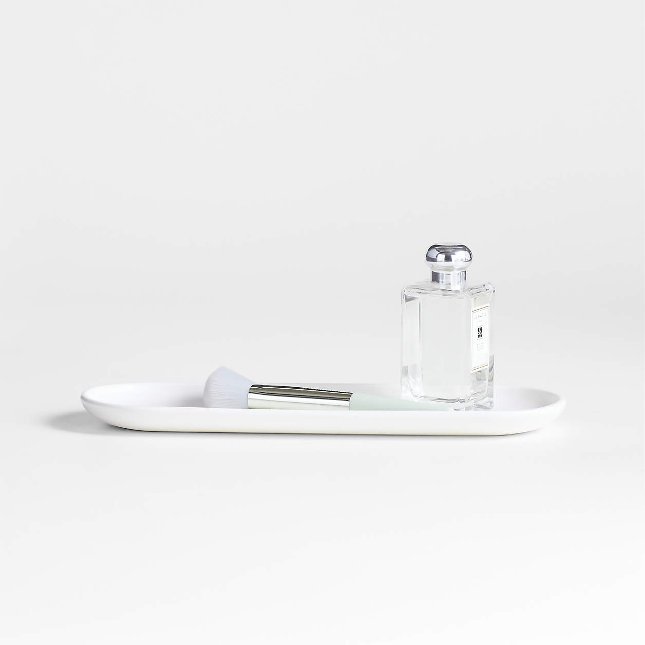 Eli White Ceramic Vanity Tray + Reviews Crate & Barrel