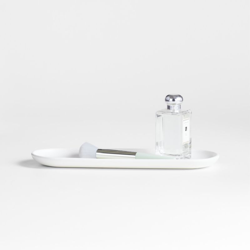 Eli White Ceramic Square Tissue Box Cover
