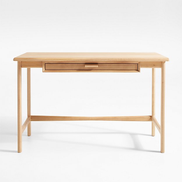 Elias 48 Natural Elm Wood Desk Reviews Crate Barrel