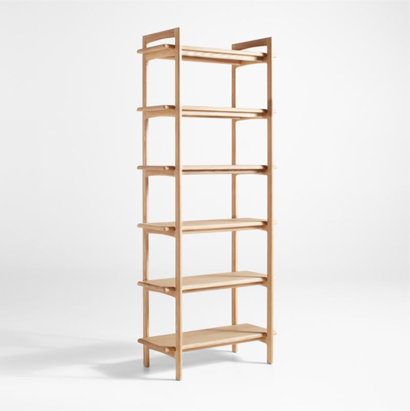 Elias Natural Elm Wood Open Bookcase