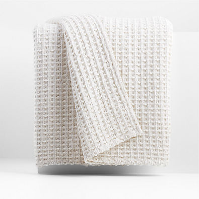 View Elis 90" Waffle Throw Blanket by Leanne Ford details
