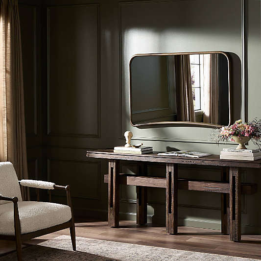 Elisabeth Wood Mantel Mirror 48" x 32"