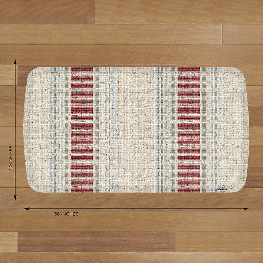 GelPro Elite Landon Stripe Coastal Haze Kitchen Mat 20x36 +