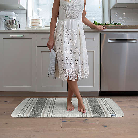 GelPro Elite Landon Stripe Grey Harbor Kitchen Mat, 20"x36"