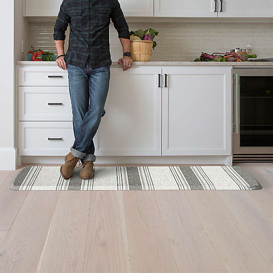 GelPro Elite Landon Stripe Grey Harbor Kitchen Mat, 20"x72"