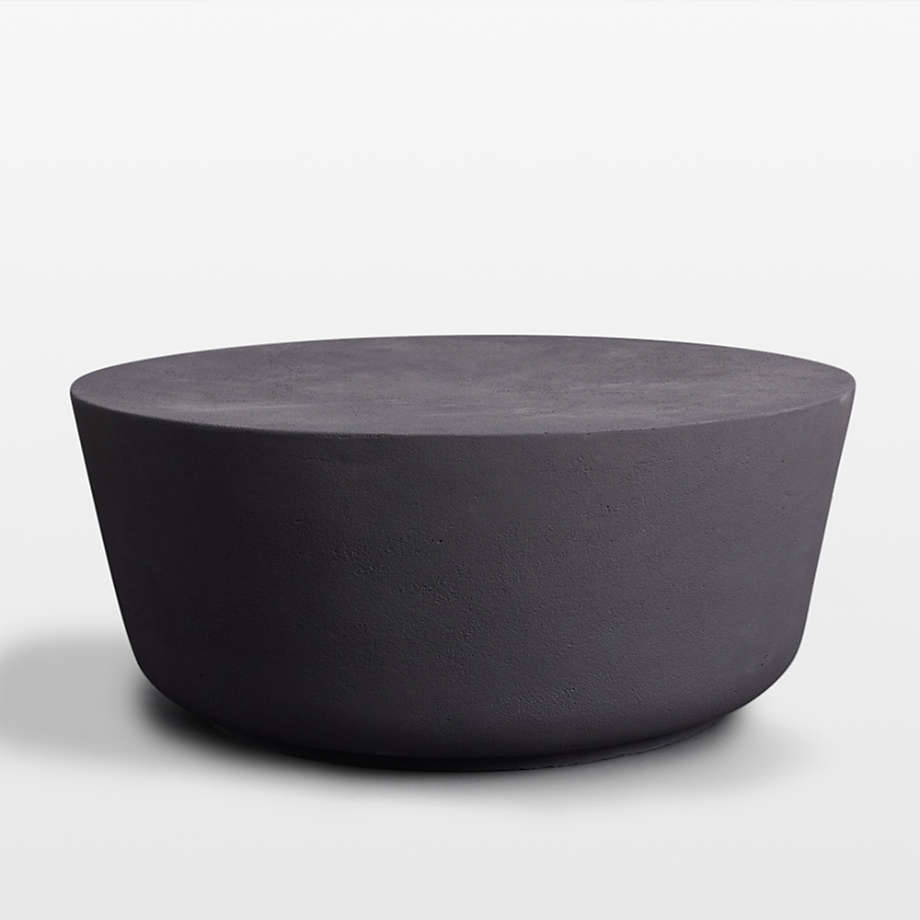 Ella Graphite Grey 36" Outdoor Coffee Table Crate & Barrel