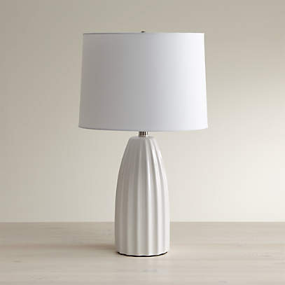 Ella White Ceramic Table Lamp Reviews, How Tall Should A Side Table Lamp Be