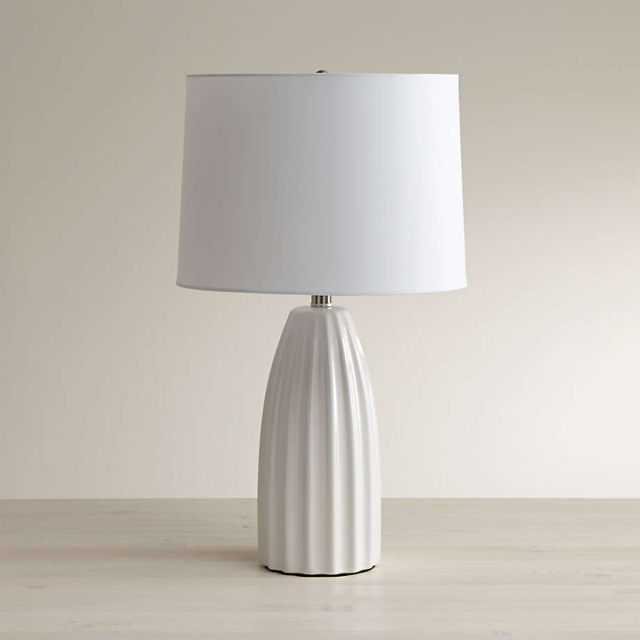 Ella White Ceramic Table Lamp Reviews, White Light Table Lamp