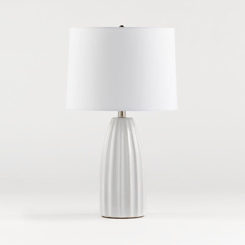 Ella White Ceramic Table Lamp + Reviews Crate & Barrel Canada