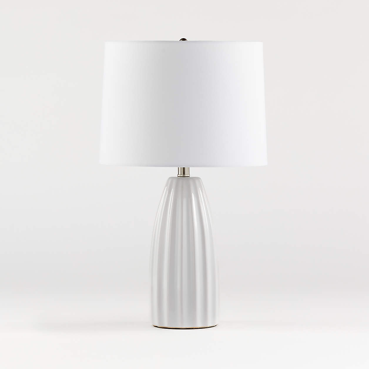 Ella White Ceramic Table Lamp + Reviews Crate & Barrel Canada