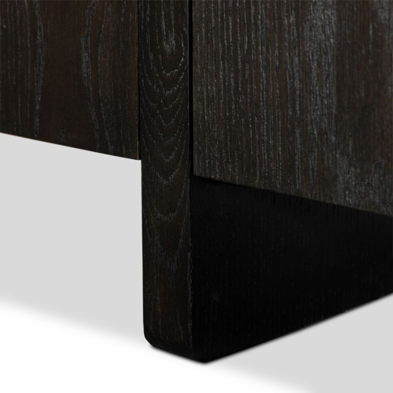 Elle 92" Black Oak Wood Storage Media Console - image 7 of 8