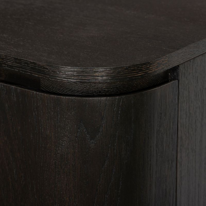 Elle 92" Black Oak Wood Storage Media Console - image 6 of 8