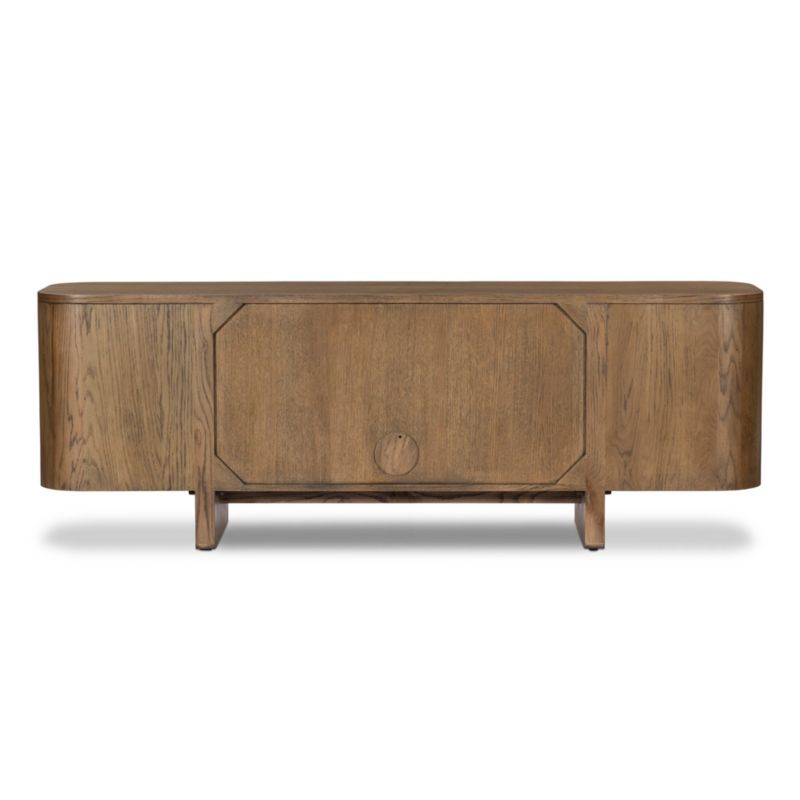 Elle 74" Natural Oak Wood Storage Media Console - image 7 of 10