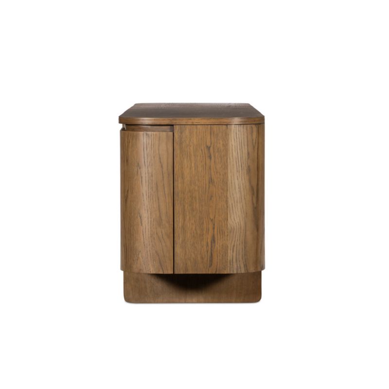 Elle 74" Natural Oak Wood Storage Media Console - image 6 of 10