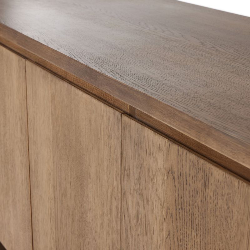 Elle 92" Natural Oak Wood Storage Media Console - image 8 of 9