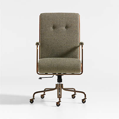 Ellison Green Woven High-Back Office Chair