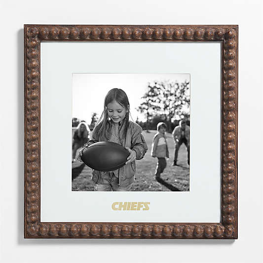 NFL Elmhurst Beaded Walnut Wood 11x11 Wall Picture Frame